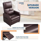 Fauteuil inclinable électrique en cuir PU avec chauffage et massage - Canapé individuel ergonomique électrique réglable, siège de cinéma maison pour salon