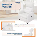 Fauteuil inclinable électrique en cuir PU avec chauffage et massage - Canapé individuel ergonomique électrique réglable, siège de cinéma maison pour salon