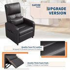 Fauteuil inclinable électrique en cuir PU avec chauffage et massage - Canapé individuel ergonomique électrique réglable, siège de cinéma maison pour salon