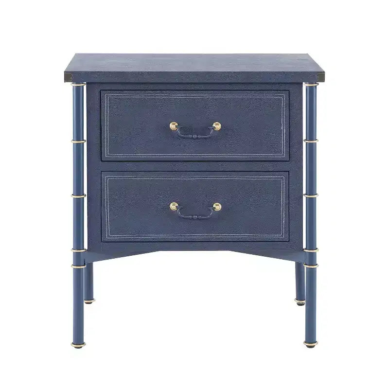 Christopher Knight Home Violette Table de chevet vintage 2 tiroirs rembourrée en similicuir