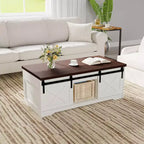 Table basse relevable de ferme, design moderne, construction durable, surface spacieuse, pour salon ou bureau