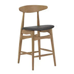 Cortland Counter Stool - Set of 2 - Natural/Black - iNSPIRE Q