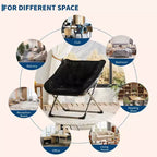 Fauteuil de salon pliable en fausse fourrure pour adultes, fauteuil d'angle pliant pour bureau, salon et petits espaces, lecture confortable en intérieur et assise douillette