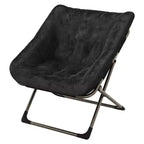 Collapsible Faux Fur Lounge Chair for Adults, Foldable Corner Chair for Office, Living Room & Small Spaces, Comfy Indoor Reading & Cozy Seating