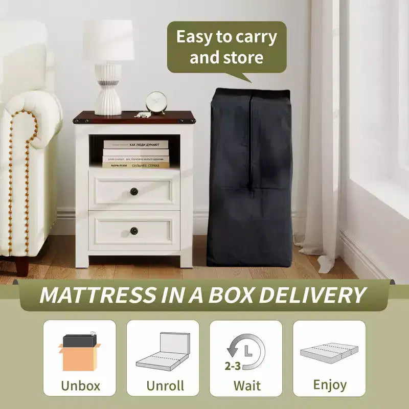 Matelas pliant en mousse à mémoire de forme Dyonery Certifié CertiPUR-US, polyvalent et lavable en machine