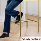 Lot de 4 tabourets de bar modernes – Tabourets de comptoir confortables avec dossier et repose-pieds, siège extra-large, pour îlots de cuisine et salles à manger, montage facile