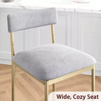 Lot de 4 tabourets de bar modernes – Tabourets de comptoir confortables avec dossier et repose-pieds, siège extra-large, pour îlots de cuisine et salles à manger, montage facile