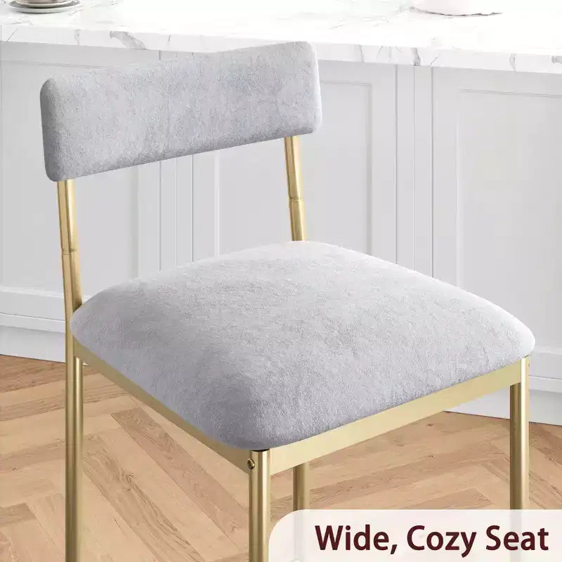 Lot de 4 tabourets de bar modernes – Tabourets de comptoir confortables avec dossier et repose-pieds, siège extra-large, pour îlots de cuisine et salles à manger, montage facile