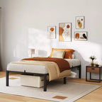Cadre de lit en métal COZONY double/grand lit/très grand lit, plateforme de 40,6 cm de haut, capacité de 362,9 kg, sans sommier à ressorts