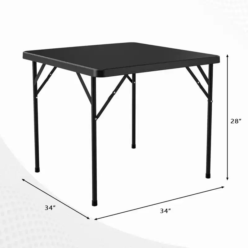 Table de patio en plastique noir 34 pouces Karl Home