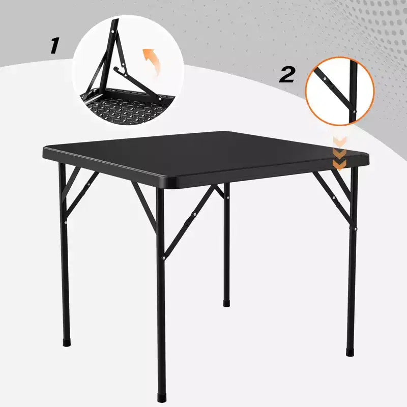 Table de patio en plastique noir 34 pouces Karl Home
