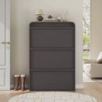 COZONY Armoire à chaussures haute de 46 po avec 3 tiroirs basculants Meuble de rangement à chaussures en bois avec étagère réglable pour entrée, couloir, salon