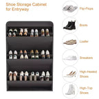 COZONY Armoire à chaussures haute de 46 po avec 3 tiroirs basculants Meuble de rangement à chaussures en bois avec étagère réglable pour entrée, couloir, salon