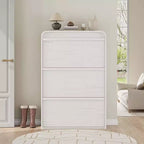 COZONY Armoire à chaussures haute de 46 po avec 3 tiroirs basculants Meuble de rangement à chaussures en bois avec étagère réglable pour entrée, couloir, salon