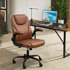 Chaise de bureau ergonomique Pinmoco avec coussin double couche, chaise de jeu avec roulettes et accoudoirs relevables, cuir PU