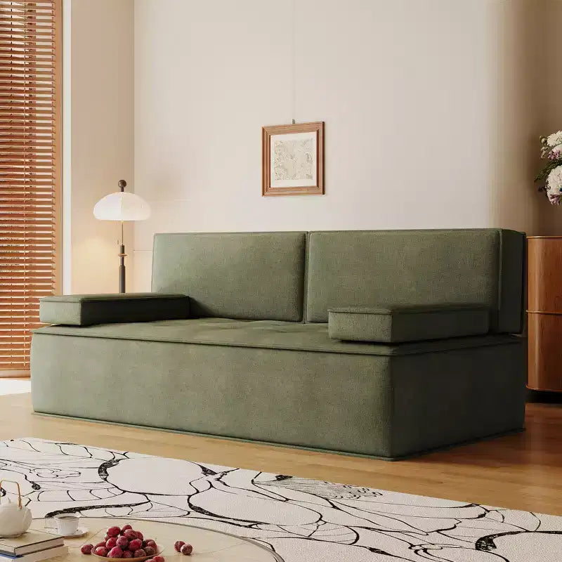 Luck Live 79 Modern Multi-Functional Fabric Sleeper Sofa, Convertible Couch Bed with Supportive Foam Cushion for Apartment & Studio