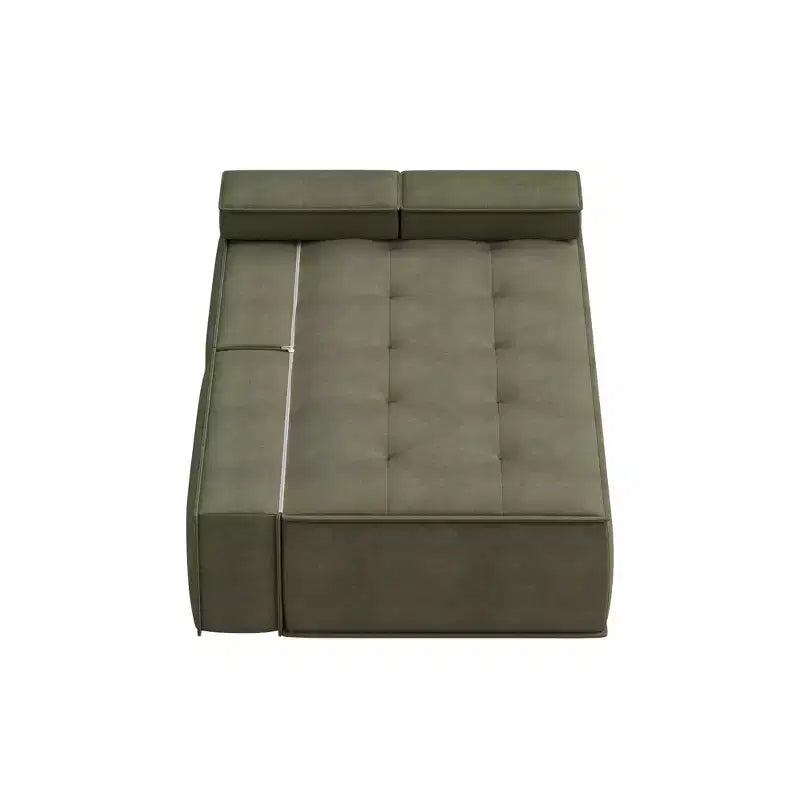 Canapé-lit multifonctionnel moderne en tissu Luck Live 79, convertible avec coussin en mousse de soutien pour appartement et studio