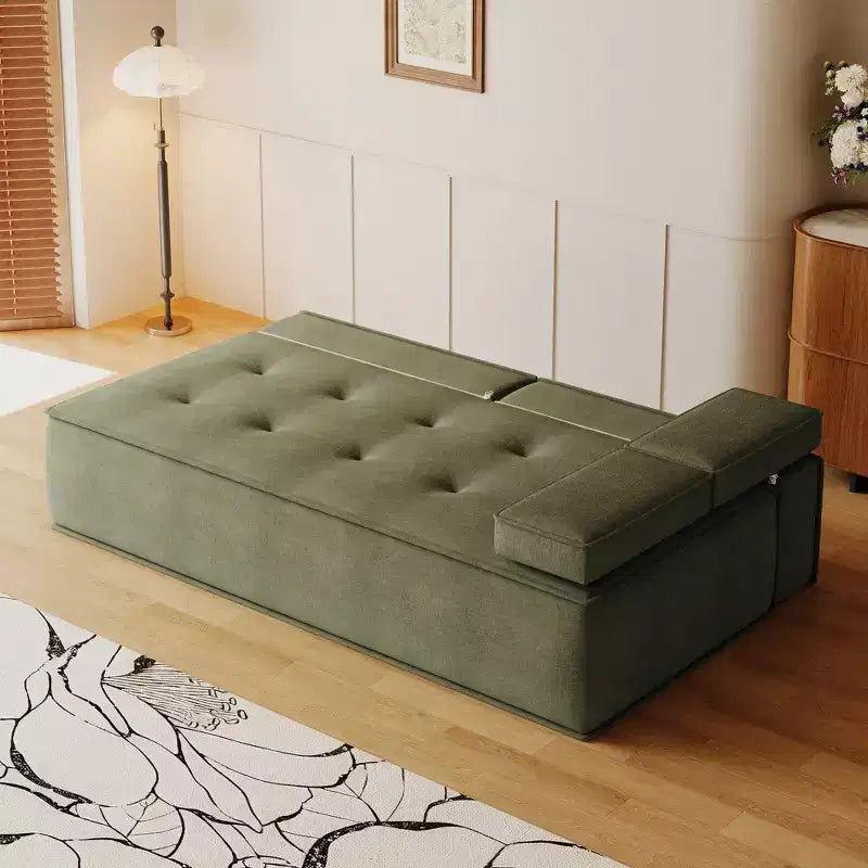 Canapé-lit multifonctionnel moderne en tissu Luck Live 79, convertible avec coussin en mousse de soutien pour appartement et studio