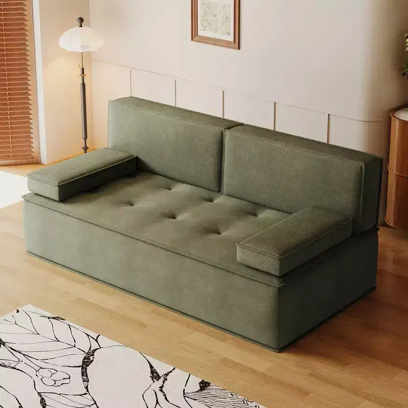 Canapé-lit multifonctionnel moderne en tissu Luck Live 79, convertible avec coussin en mousse de soutien pour appartement et studio