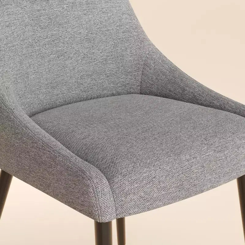 COLAMY Chaise de salle à manger moderne capitonnée Chaise d'appoint de cuisine avec pieds en métal pour la cuisine, la salle à manger ou le café