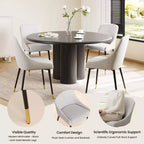 COLAMY Chaise de salle à manger moderne capitonnée Chaise d'appoint de cuisine avec pieds en métal pour la cuisine, la salle à manger ou le café