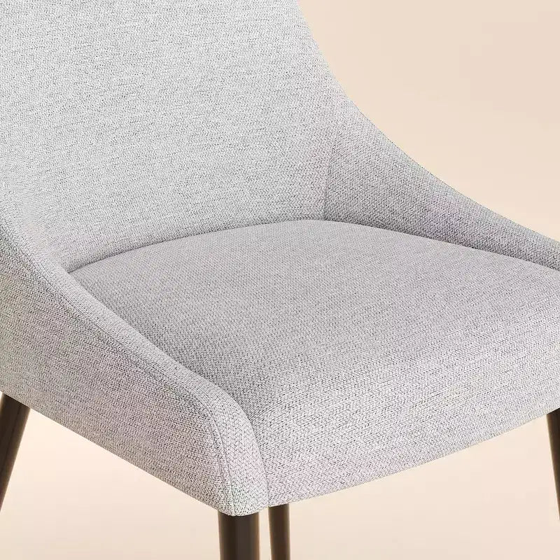 COLAMY Chaise de salle à manger moderne capitonnée Chaise d'appoint de cuisine avec pieds en métal pour la cuisine, la salle à manger ou le café