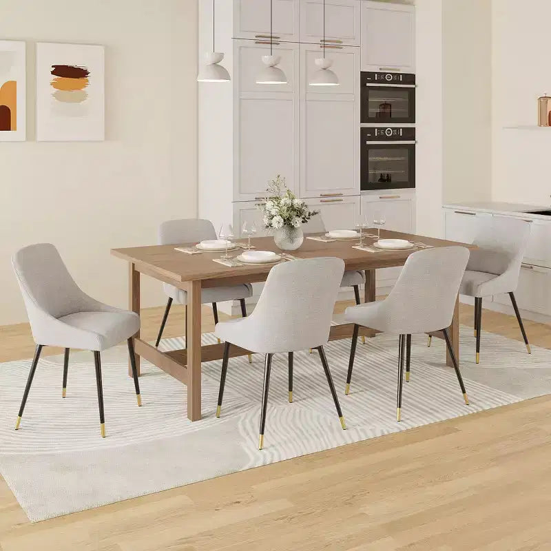 COLAMY Chaise de salle à manger moderne capitonnée Chaise d'appoint de cuisine avec pieds en métal pour la cuisine, la salle à manger ou le café