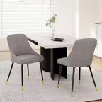 COLAMY Chaise de salle à manger moderne capitonnée Chaise d'appoint de cuisine avec pieds en métal pour la cuisine, la salle à manger ou le café