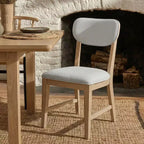 Chaises de salle à manger en bois massif avec dossier ergonomique et coussin épais de 8,4 cm, pour salle à manger et salon