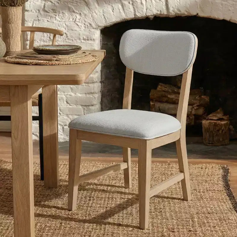 Chaises de salle à manger en bois massif avec dossier ergonomique et coussin épais de 8,4 cm, pour salle à manger et salon