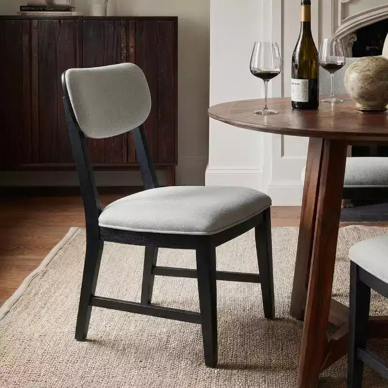Chaises de salle à manger en bois massif avec dossier ergonomique et coussin épais de 8,4 cm, pour salle à manger et salon