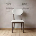 Chaises de salle à manger en bois massif avec dossier ergonomique et coussin épais de 8,4 cm, pour salle à manger et salon