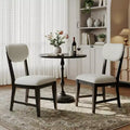 Solid Wood Dining Chairs with Ergonomic Backrest and 3.3 Thick Cushion, for Dining Room & Living Room
