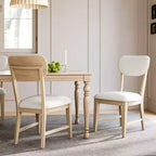 Chaises de salle à manger en bois massif avec dossier ergonomique et coussin épais de 8,4 cm, pour salle à manger et salon