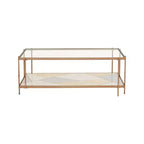 Strivers Marble Pattern Coffee Table - Champagne Gold - iNSPIRE Q