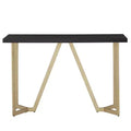 Natalia Black and Gold Metal Base Console Table - Black/Gold - iNSPIRE Q