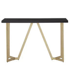 Natalia Black and Gold Metal Base Console Table - Black/Gold - iNSPIRE Q