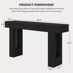 Table d'entrée de style campagnard de 160 cm avec étagères ouvertes. Convient pour les couloirs, les salons, les halls d'entrée ou derrière les canapés.