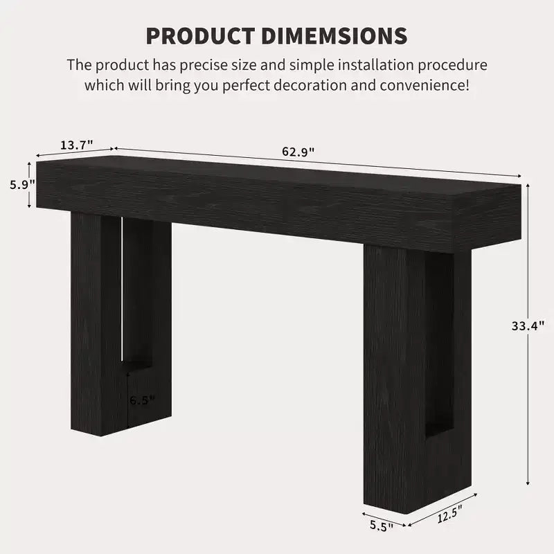 Table d'entrée de style campagnard de 160 cm avec étagères ouvertes. Convient pour les couloirs, les salons, les halls d'entrée ou derrière les canapés.