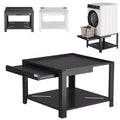 Global Laundry Pedestal Stand for Washer and Dryer - Sturdy Anti-Vibration Metal Base with Pullout Shelf, 800 lbs Capacity, Freestanding Storage Rack