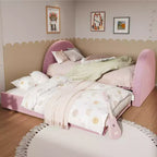 Lit de repos rembourré en velours Aurora de Christopher Knight Home avec lit gigogne