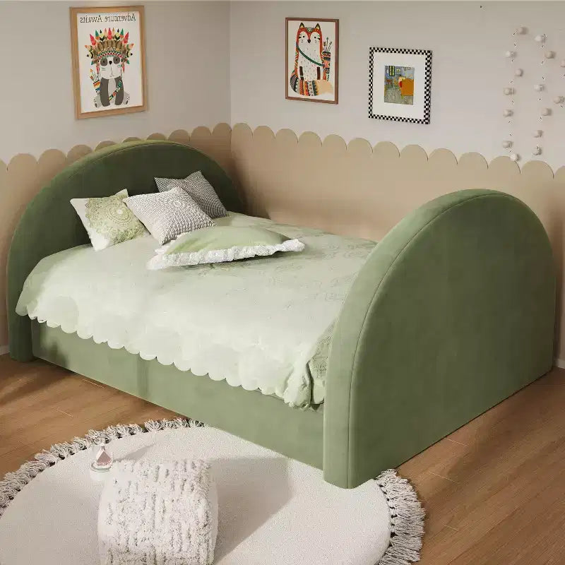 Lit de repos rembourré en velours Aurora de Christopher Knight Home avec lit gigogne