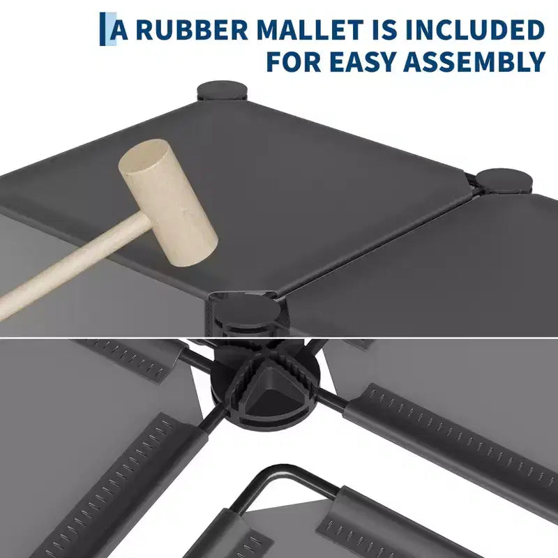 Lot de 12 Organiseurs de Rangement Modulaires, Unité d'Étagères Empilables en Plastique et Acier à 6 Cubes avec Kit de Sécurité Anti-Basculement, pour Placard, Chambre et Bureau Personnalisés