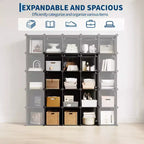 Lot de 12 Organiseurs de Rangement Modulaires, Unité d'Étagères Empilables en Plastique et Acier à 6 Cubes avec Kit de Sécurité Anti-Basculement, pour Placard, Chambre et Bureau Personnalisés