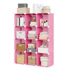 Lot de 12 Organiseurs de Rangement Modulaires, Unité d'Étagères Empilables en Plastique et Acier à 6 Cubes avec Kit de Sécurité Anti-Basculement, pour Placard, Chambre et Bureau Personnalisés
