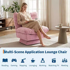 Fauteuil pivotant d'appoint moderne, fauteuil de salon 360°, coussin épais, rembourrage confortable, pour chambre, appartement, bureau