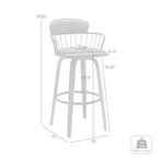 Tabouret pivotant urbain en similicuir GDFStudio