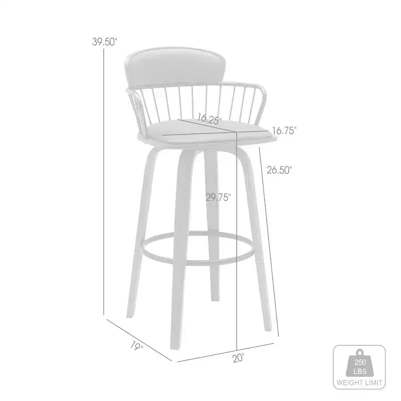 Tabouret pivotant urbain en similicuir GDFStudio