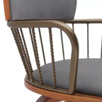 Tabouret pivotant urbain en similicuir GDFStudio