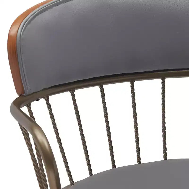Tabouret pivotant urbain en similicuir GDFStudio